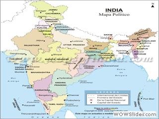 Mapa político de la India